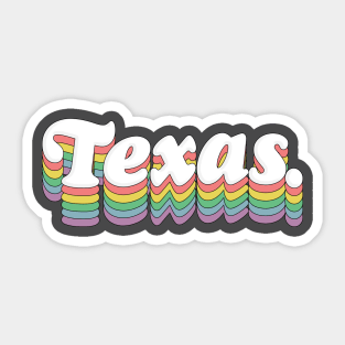 Texas. Original Retro Typography Apparel Design Sticker